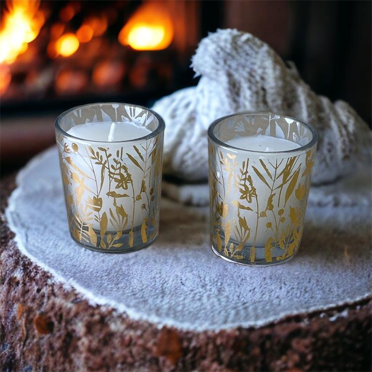 Scented Leaf Votive Candles, Pack of 2-3