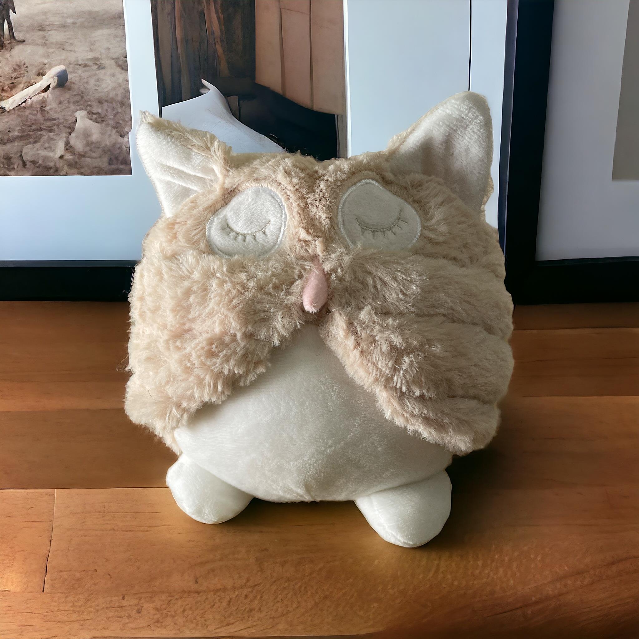 Cream Soft Owl Door Stop-3