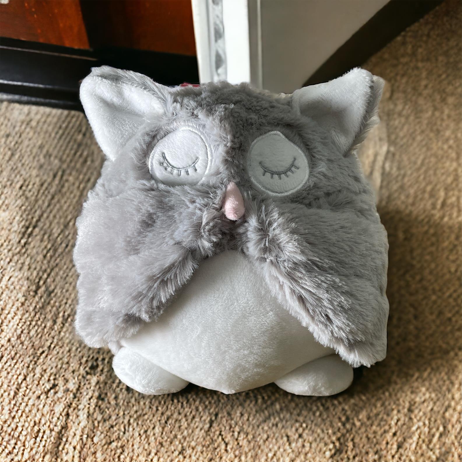 Grey Soft Owl Door Stop-3